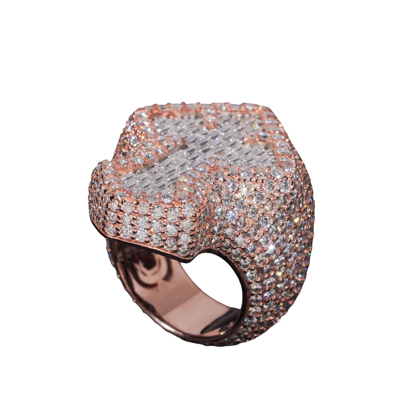 Fully IcedOut Cross Ring