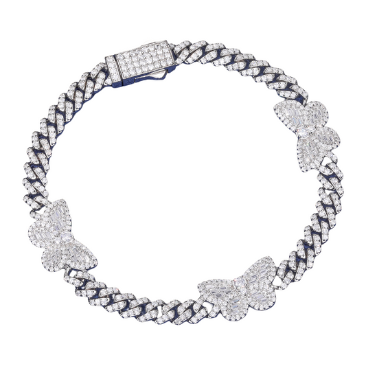 Butterfly Cuban Link Bracelet