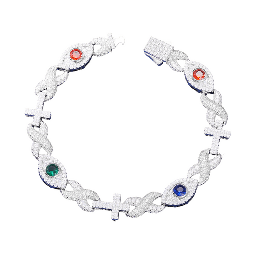 Eyes-Cross Infinity Bracelet