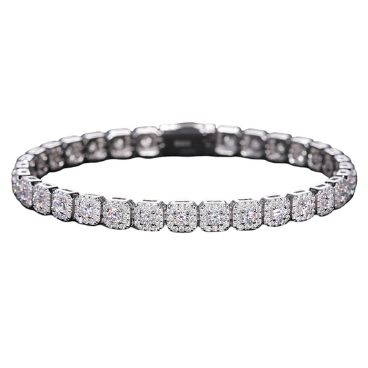 Custom Square-Cut Tennis Bracelet