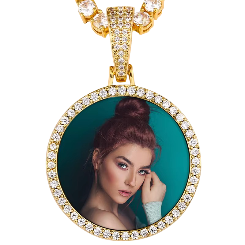 Icedout Memory Photo Pendant