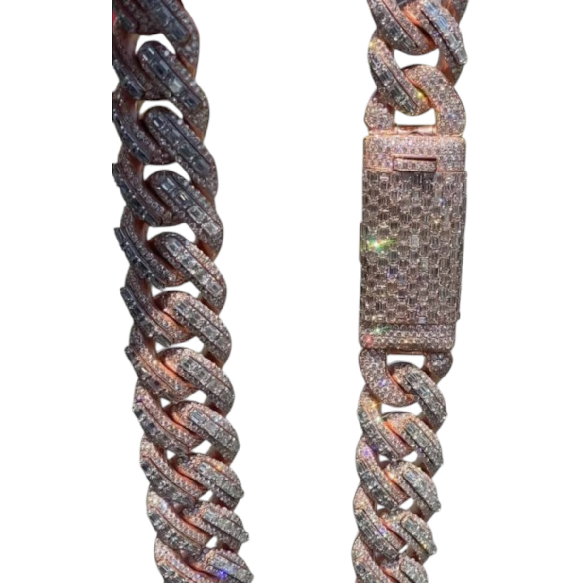 Custom Raised Baguette Cuban Chain