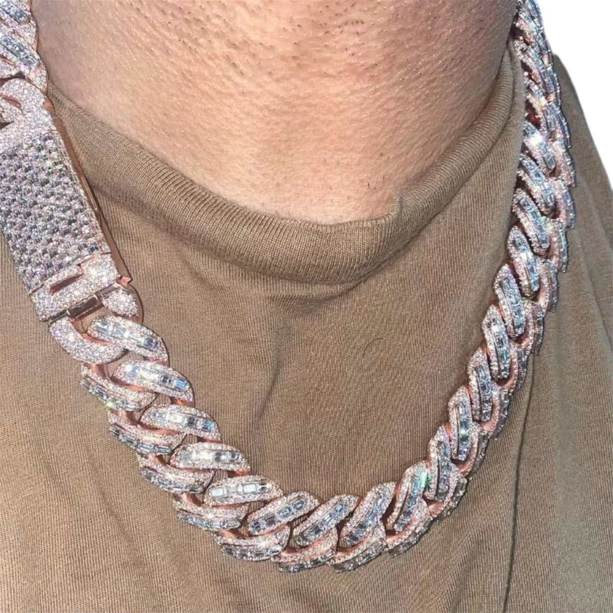 Custom Raised Baguette Cuban Chain