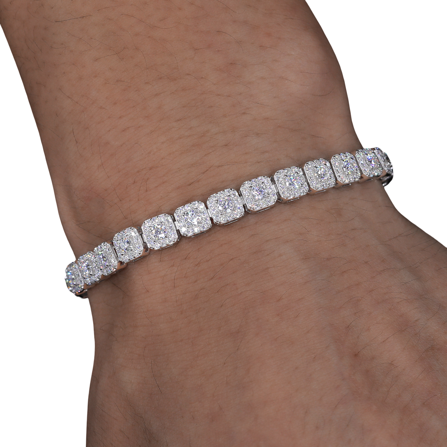 Custom Square-Cut Tennis Bracelet