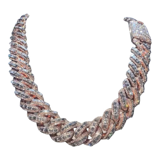 Custom Raised Baguette Cuban Chain