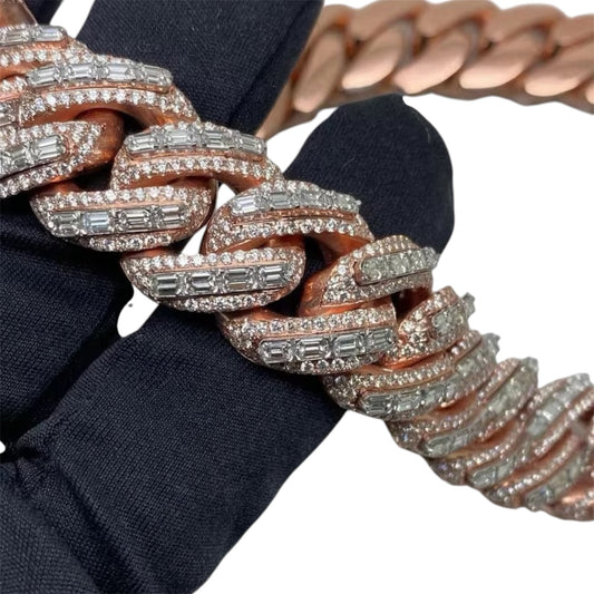 Custom Raised Baguette Cuban Chain