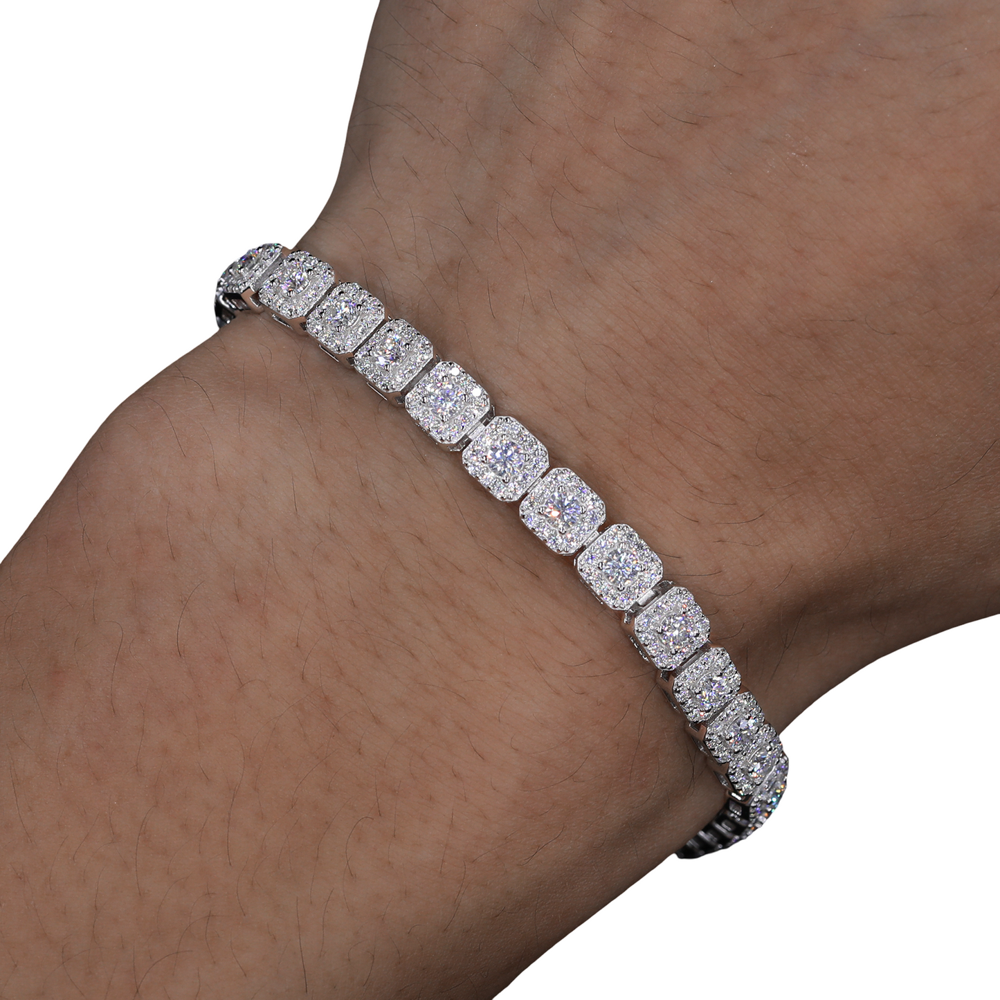 Custom Square-Cut Tennis Bracelet