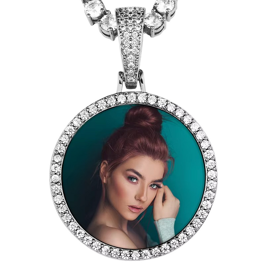 Icedout Memory Photo Pendant