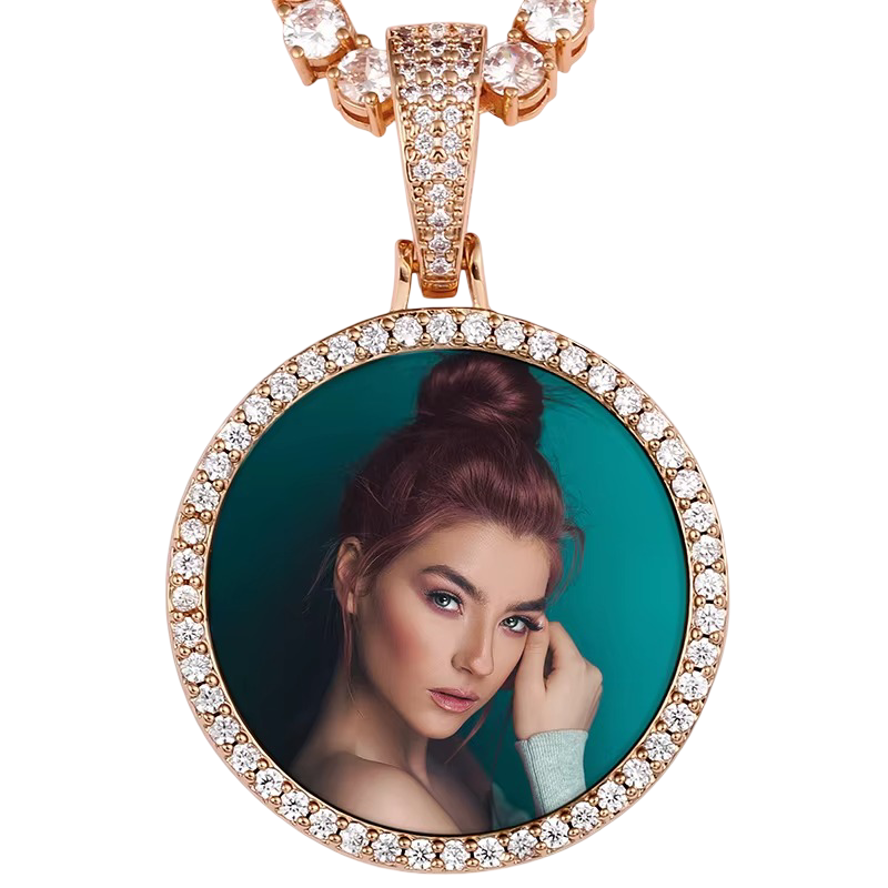 Icedout Memory Photo Pendant